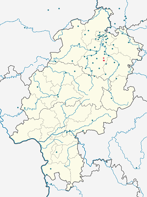 Karte von Knüllwald mit Markierungen für die einzelnen Unterstützenden