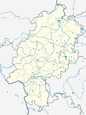 Karte von Burghaun mit Markierungen für die einzelnen Unterstützenden