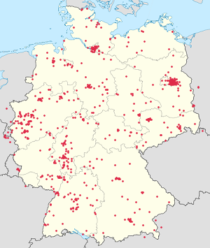 Karte von Deutschland mit Markierungen für die einzelnen Unterstützenden