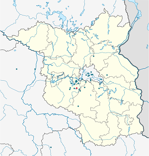 Karte von Michendorf mit Markierungen für die einzelnen Unterstützenden