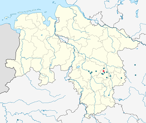 Mapa města Edemissen se značkami pro každého podporovatele 