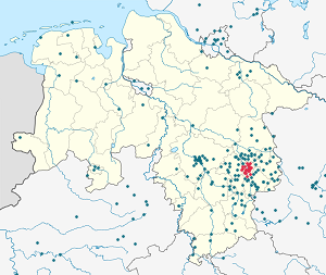 Karte von Braunschweig mit Markierungen für die einzelnen Unterstützenden