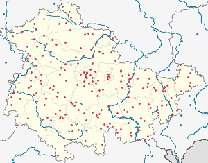 Karte von Thüringen mit Markierungen für die einzelnen Unterstützenden