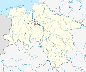 Karta över Delmenhorst med taggar för varje stödjare