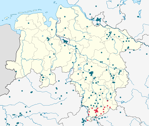 Karte von Landkreis Göttingen mit Markierungen für die einzelnen Unterstützenden