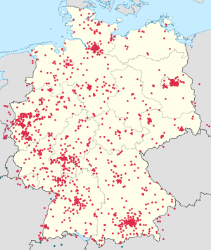 Karte von Deutschland mit Markierungen für die einzelnen Unterstützenden