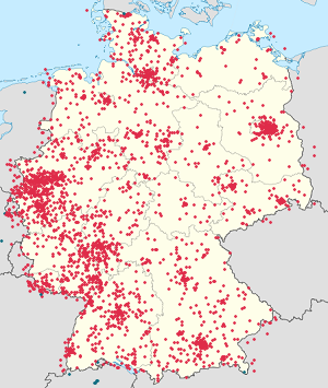 Karte von Deutschland mit Markierungen für die einzelnen Unterstützenden