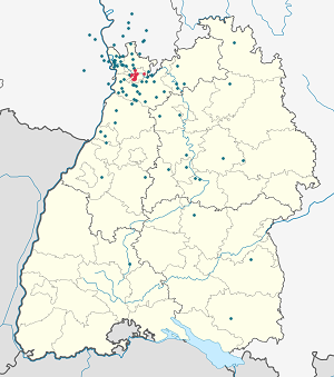 Heidelbergas žemėlapis su individualių rėmėjų žymėjimais