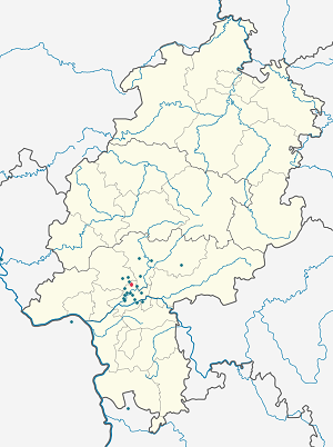 Mapa mesta Nieder-Eschbach so značkami pre jednotlivých podporovateľov