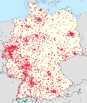 Karte von Deutschland mit Markierungen für die einzelnen Unterstützenden