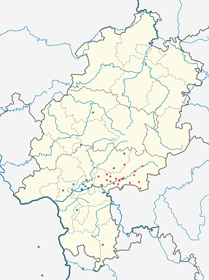 Karte von Main-Kinzig-Kreis mit Markierungen für die einzelnen Unterstützenden