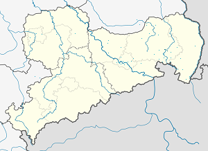 Mapa de Bautzen - Budyšin com marcações de cada apoiante