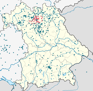 Χάρτης του Landkreis Bamberg με ετικέτες για κάθε υποστηρικτή 