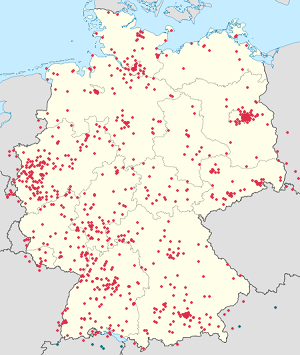 Karte von Deutschland mit Markierungen für die einzelnen Unterstützenden