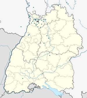 Карта на Bammental с маркери за всеки поддръжник