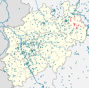 Karte von Kreis Lippe mit Markierungen für die einzelnen Unterstützenden