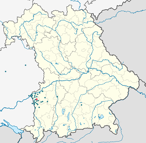 Map of Weißenhorn with markings for the individual supporters