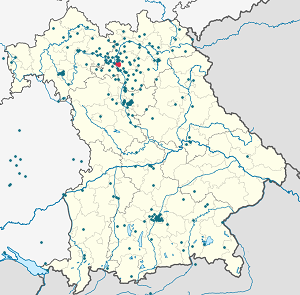 Karte von Bamberg mit Markierungen für die einzelnen Unterstützenden