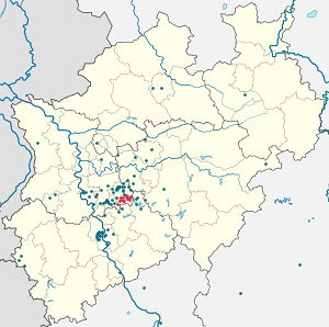 Karte von Remscheid mit Markierungen für die einzelnen Unterstützenden