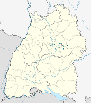 Schorndorf žemėlapis su individualių rėmėjų žymėjimais