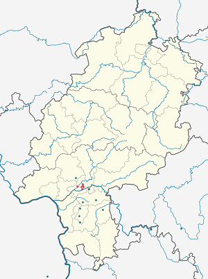 Karta över Frankfurt am Main med taggar för varje stödjare