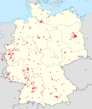 Karte von Deutschland mit Markierungen für die einzelnen Unterstützenden