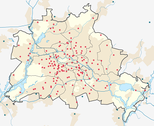 Berliini kartta tunnisteilla jokaiselle kannattajalle