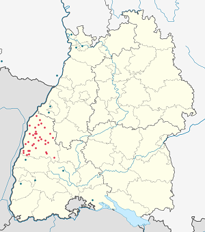 Mappa di Circondario dell'Ortenau con ogni sostenitore 