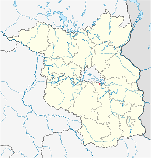 Kart over Dahme-Spreewald - Damna-Błota med markører for hver supporter