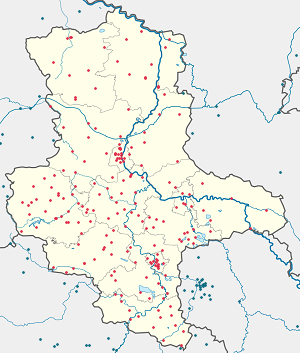 Karte von Sachsen-Anhalt mit Markierungen für die einzelnen Unterstützenden