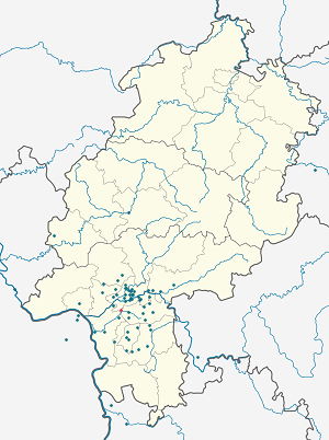 Zemljevid Neu-Isenburg z oznakami za vsakega navijača