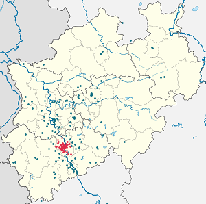 Karte von Köln mit Markierungen für die einzelnen Unterstützenden