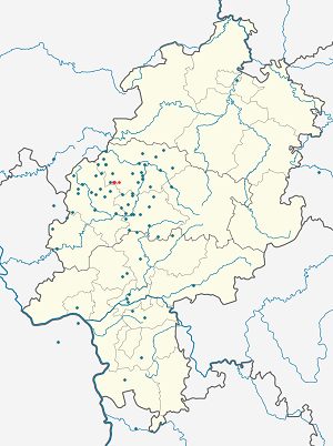 Karte von Gladenbach mit Markierungen für die einzelnen Unterstützenden