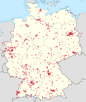 Карта на Германия с маркери за всеки поддръжник