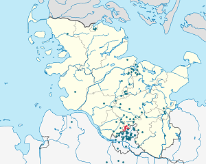 Karte von Norderstedt mit Markierungen für die einzelnen Unterstützenden