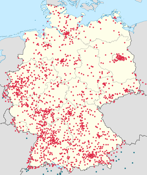 Karte von Deutschland mit Markierungen für die einzelnen Unterstützenden