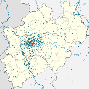 Mapa Bochum ze znacznikami dla każdego kibica