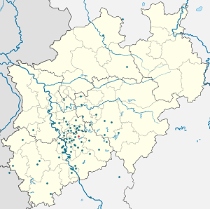 Carte de Wermelskirchen avec des marqueurs pour chaque supporter