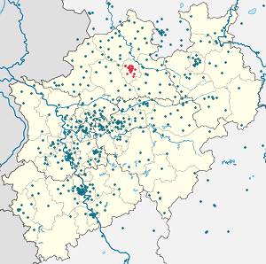 Mapa de Münster com marcações de cada apoiante