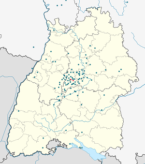 Karte von Böblingen mit Markierungen für die einzelnen Unterstützenden