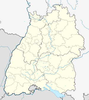 Mapa mesta Albstadt so značkami pre jednotlivých podporovateľov