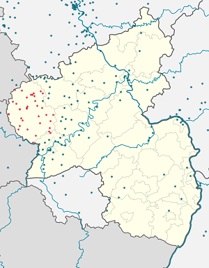 Karte von Eifelkreis Bitburg-Prüm mit Markierungen für die einzelnen Unterstützenden