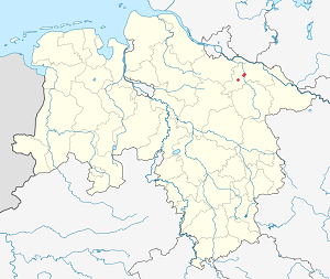 Mapa de Lüneburg com marcações de cada apoiante