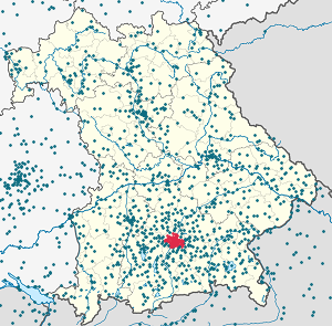 Karte von München mit Markierungen für die einzelnen Unterstützenden