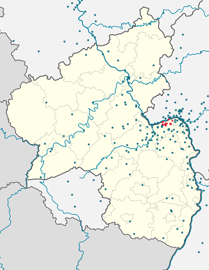 Χάρτης του Ingelheim am Rhein με ετικέτες για κάθε υποστηρικτή 