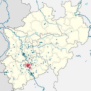 Karte von Köln mit Markierungen für die einzelnen Unterstützenden