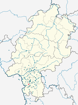 Biresyel destekçiler için işaretli Pfungstadt haritası