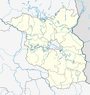Mapa mesta Zeuthen so značkami pre jednotlivých podporovateľov