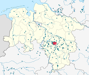 Latvijas karte Hannovere ar atzīmēm katram atbalstītājam 