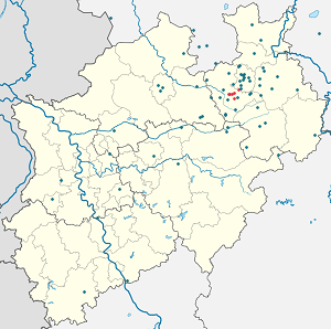 Mapa města Gütersloh se značkami pro každého podporovatele 